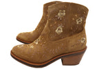 Sophie Womens Comfortable Leather Suede Heeled Ankle Boots