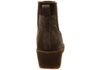 Ferna Womens Comfortable Leather Wedge Ankle Boots