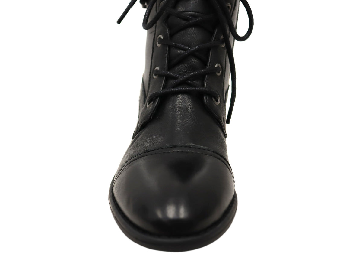 Cordelia Womens Comfortable Leather Ankle Boots