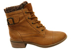 Cordelia Womens Comfortable Leather Ankle Boots