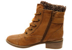Cordelia Womens Comfortable Leather Ankle Boots