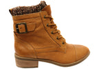 Cordelia Womens Comfortable Leather Ankle Boots