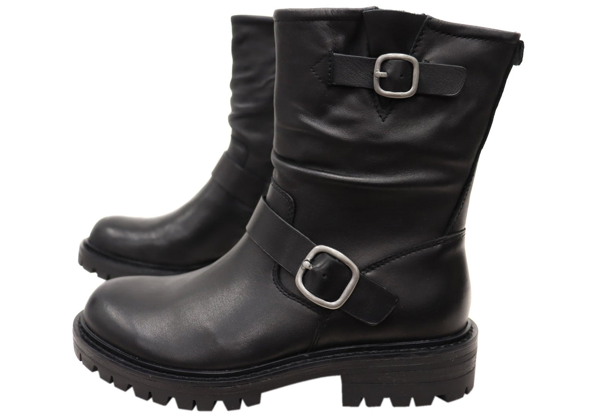Amberlynn Womens Comfortable Leather Boots