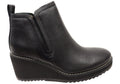 Emeree Womens Comfortable Leather Wedge Ankle Boots