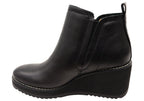 Emeree Womens Comfortable Leather Wedge Ankle Boots