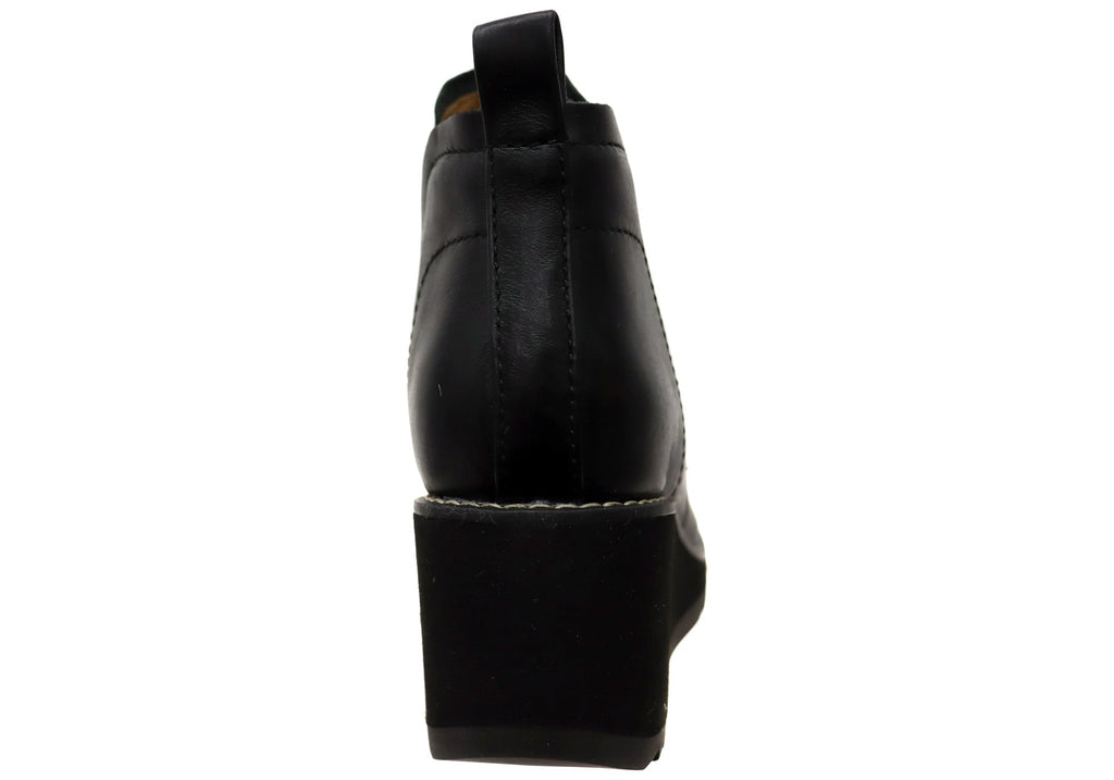 Emeree Womens Comfortable Leather Wedge Ankle Boots