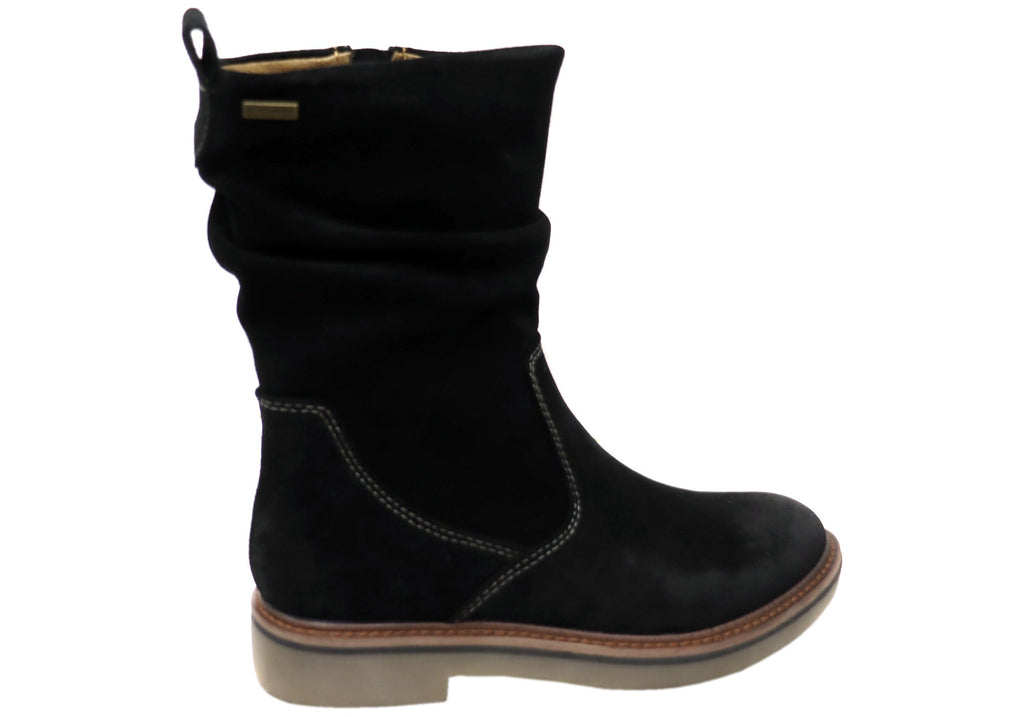 Renata Womens Comfortable Leather Suede Mid Calf Boots