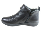 Glee Womens Comfortable Supportive Leather Ankle Boots