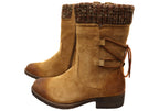 Salem Womens Wide Fit Comfort Leather Suede Mid Calf Boots