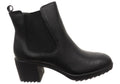 Hammond Womens Wide Fit Leather Mid Heel Ankle Boots