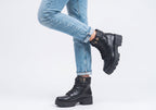 Pisa Womens Comfort Brazilian Platform Lace Up Ankle Boots