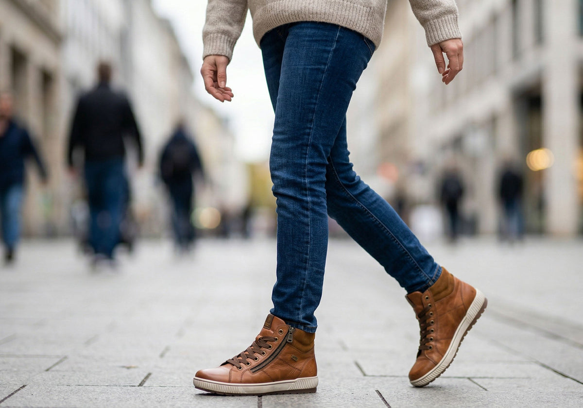 D0772 Womens Comfortable Leather Ankle Boots