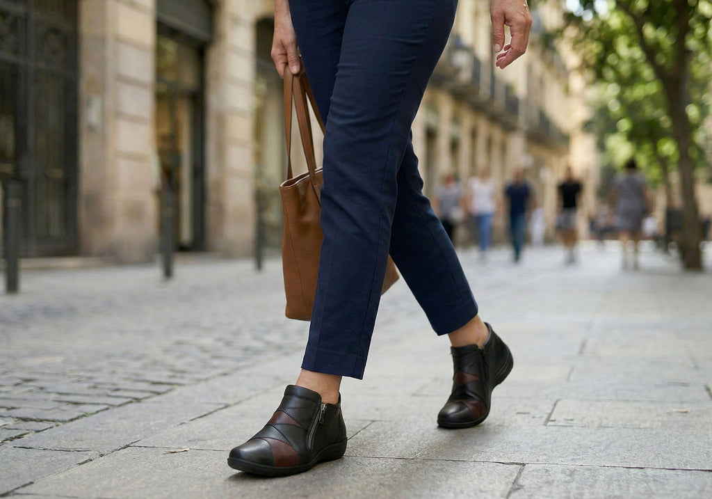 R7674 Womens Comfortable Leather Ankle Boots
