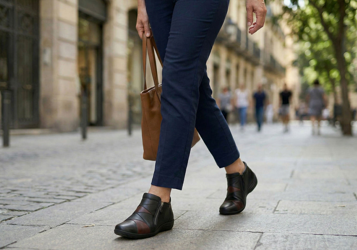 R7674 Womens Comfortable Leather Ankle Boots