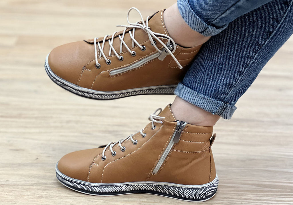 Akari Womens European Comfortable Leather Ankle Boots