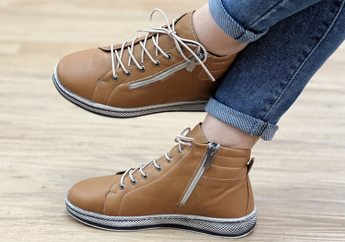 Akari Womens European Comfortable Leather Ankle Boots