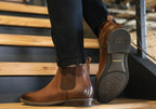 Mens EEE Triple Wide Leather Ceduna Plain Toe Chelsea Boots