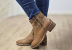 Carter Womens Wide Fit Comfortable Leather Ankle Boots