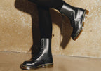 1490 Black Smooth Unisex Leather Lace Up Fashion Boots