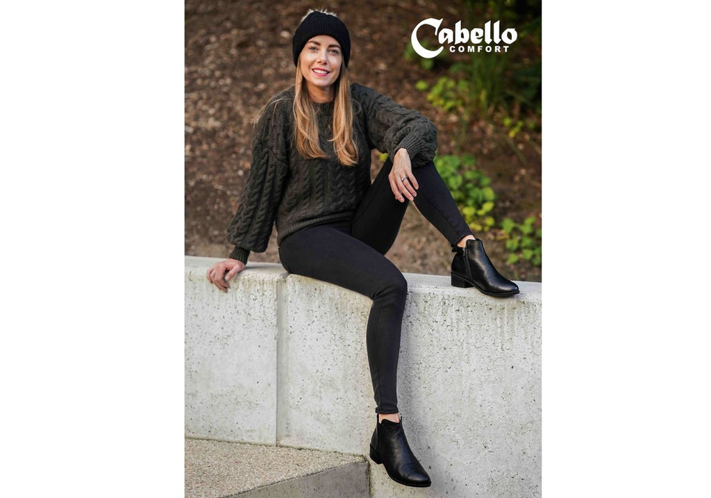 EG213 Womens Leather European Low Heel Ankle Boots