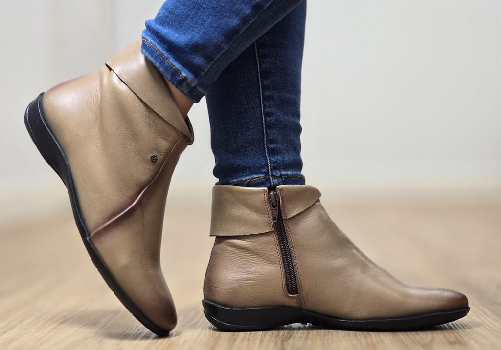 Lotty Womens Comfortable Leather Ankle Boots Made In Brazil