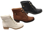 Minki Womens Comfortable Brazilian Leather Lace Up Boots