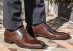 Power Mens Comfortable Leather Lace Up Dress Shoes