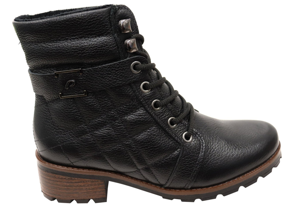 Gracey Womens Comfortable Brazilian Leather Lace Up Boots