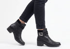 Sienna Womens Comfortable Brazilian Low Heel Ankle Boots