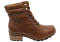 Gracey Womens Comfortable Brazilian Leather Lace Up Boots
