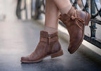 Blake Womens Comfortable Leather Suede Ankle Boots