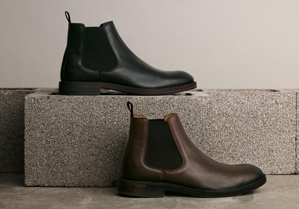 Winner Mens Comfortable Leather Chelsea Boots
