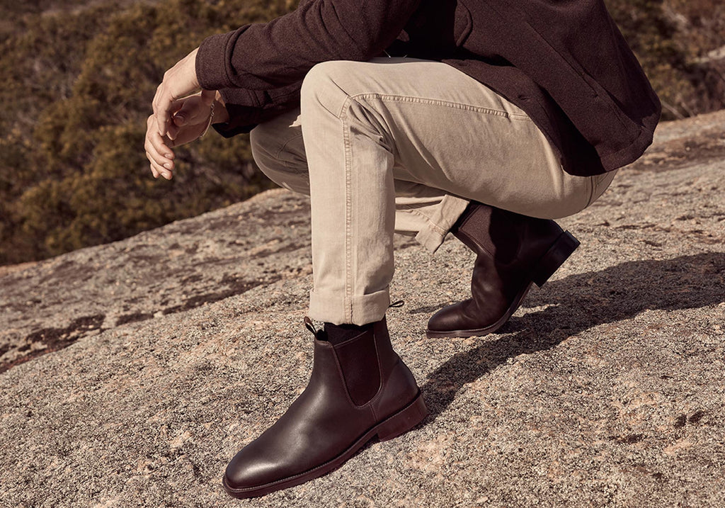 Rancher Mens Comfortable Leather EEE Wide Fit Chelsea Boots