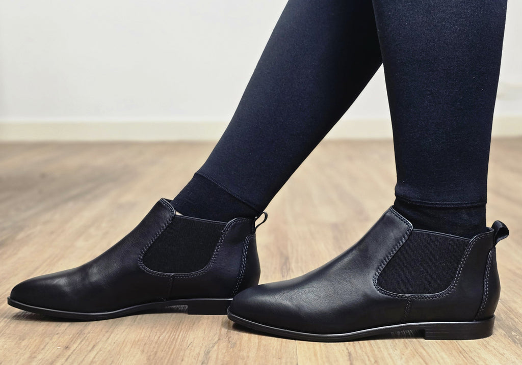 Zeda Womens Leather Comfortable Ankle Boots